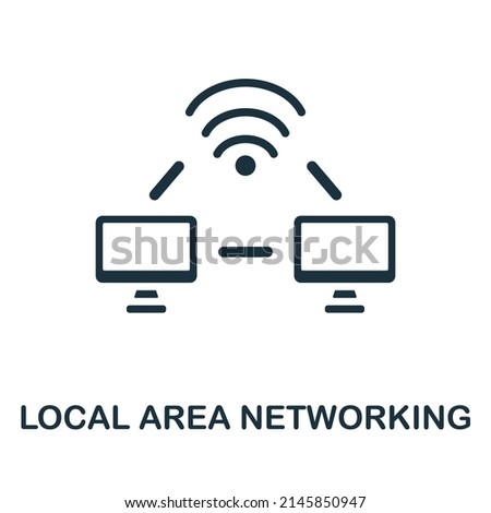 Local Area Networking flat icon. Colored element sign from networking collection. Flat Local Area Networking icon sign for web design, infographics and more.