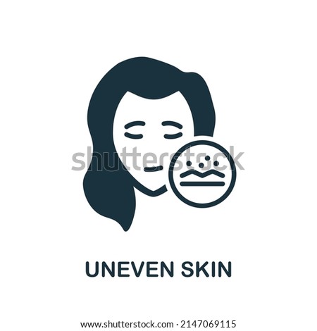 Uneven Skin icon. Simple element from skin care collection. Creative Uneven Skin icon for web design, templates, infographics and more