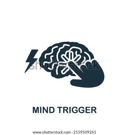 Mind Trigger icon. Monochrome simple Personality icon for templates, web design and infographics