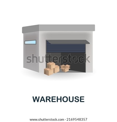 Warehouse 3d icon Simple element from buildings collection. Creative Warehouse icon for web design, templates, infographics and more