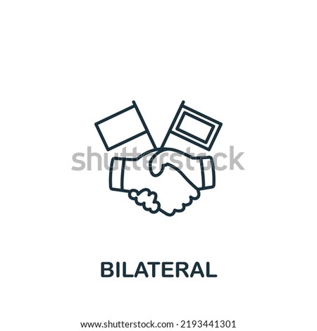 Bilateral icon. Line simple line Shipping icon for templates, web design and infographics