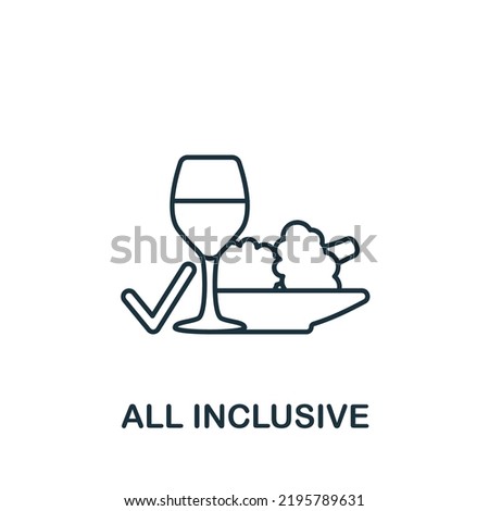 All Inclusive icon. Line simple Travel icon for templates, web design and infographics