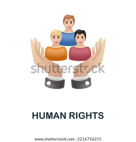 Human Rights icon. 3d illustration from esg collection. Creative Human Rights 3d icon for web design, templates, infographics and more Сток-фото © 