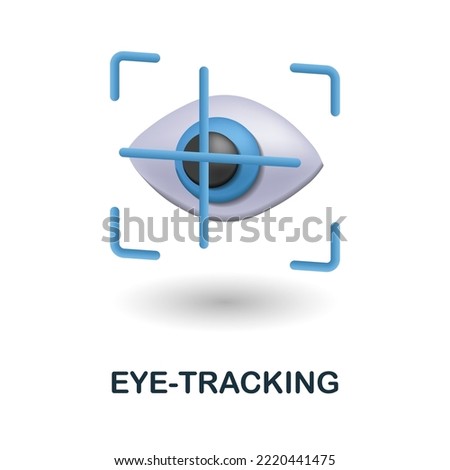 Eye-Tracking icon. 3d illustration from neuromarketing collection. Creative Eye-Tracking 3d icon for web design, templates, infographics and more