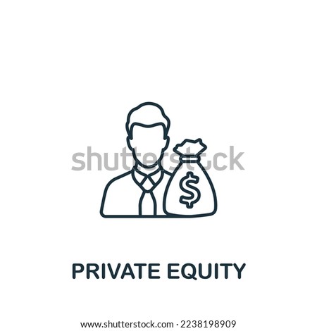 Private Equity icon. Monochrome simple Investments icon for templates, web design and infographics