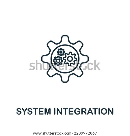 System Integration icon. Monochrome simple Product Management icon for templates, web design and infographics