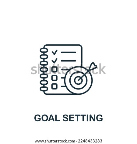 Goal Setting icon. Monochrome simple Talent Development icon for templates, web design and infographics