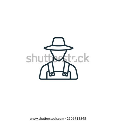 Farmer icon. Monochrome simple sign from agriculture collection. Farmer icon for logo, templates, web design and infographics.
