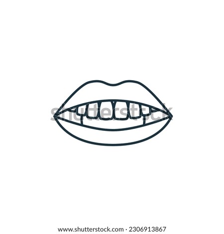 Mouth icon. Monochrome simple sign from anatomy collection. Mouth icon for logo, templates, web design and infographics.