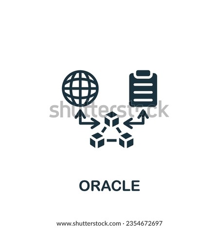 Oracle icon. Monochrome simple sign from blockchain collection. Oracle icon for logo, templates, web design and infographics.