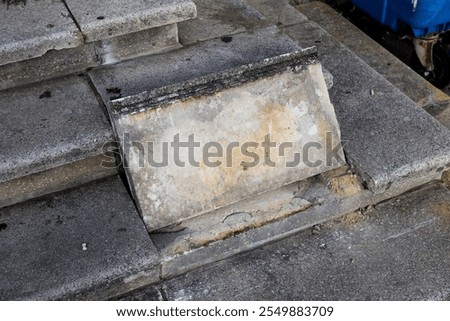 Image, Stock Photo Loose concrete paving stones in heaps