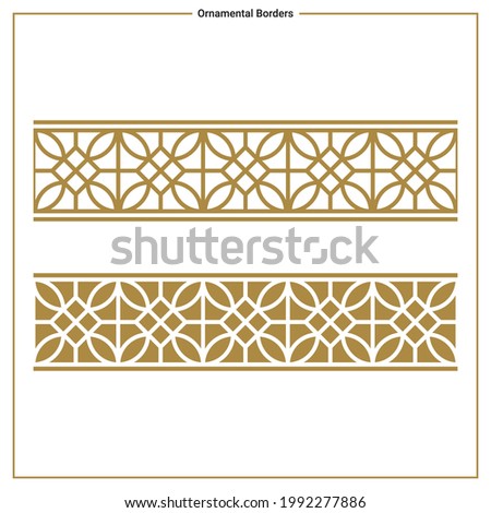Ornamentl frames and borders Oriental, Andalusian, Arabic and Islamic styles.