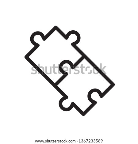 Puzzle icon in trendy outline style design. Vector graphic illustration. Puzzle icon for website design, logo, app, and ui. Editable vector stroke. EPS 10.