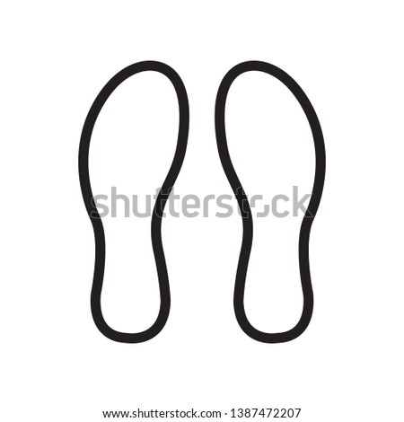 Shoeprint, footprint icon in trendy outline style design. Vector graphic illustration. suitable for website design, logo, app, and ui. Editable vector stroke. EPS 10.