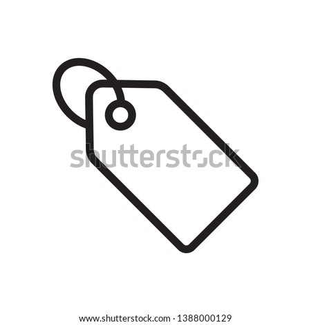 Price tag icon in trendy outline style design. Vector graphic illustration. Tag symbol for website design, logo, app, and ui. Editable vector stroke. EPS 10.