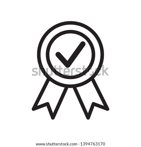 Quality guarantee icon in trendy outline style design. Vector graphic illustration. Suitable for website design, logo, app, and ui. Editable vector stroke. EPS 10. 