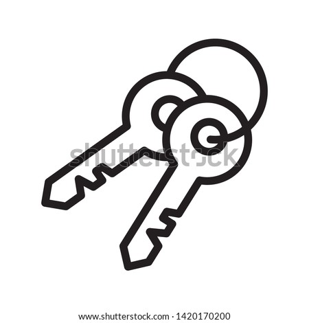 Key icon in trendy outline style design. Vector graphic illustration. Suitable for website design, logo, app, and ui. Editable vector stroke. EPS 10.