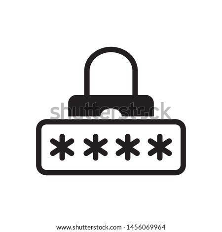 Security password icon in trendy flat style design. Vector graphic illustration. Suitable for website design, logo, app, and ui. EPS 10.