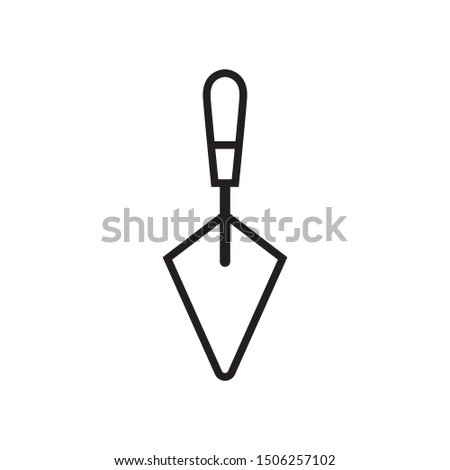 Trowel icon in trendy outline style design. Vector graphic illustration. Suitable for website design, logo, app, and ui. Editable vector stroke. EPS 10.