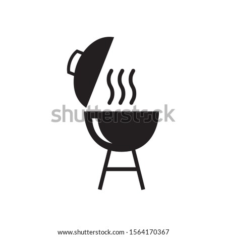 BBQ grill icon in trendy flat style design. Vector graphic illustration. Suitable for website design, logo, app, and ui. EPS 10.