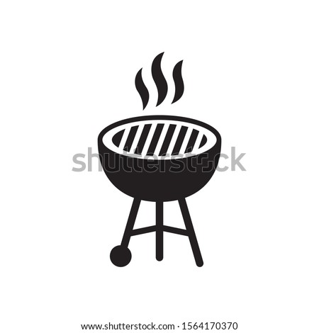 BBQ grill icon in trendy flat style design. Vector graphic illustration. Suitable for website design, logo, app, and ui. EPS 10.