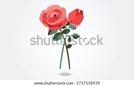 Similar – Image, Stock Photo pink rosebud about to bloom IV