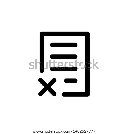 Contract cancel format vector  icon millustration.