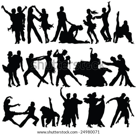 Danse Couples High Quality Silhouettes Collection - Vector - 24980071 ...