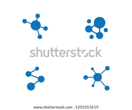 molecule logo icon vector design