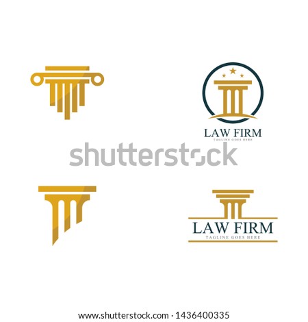 Pillar Logo Template. Column Vector illustration Design