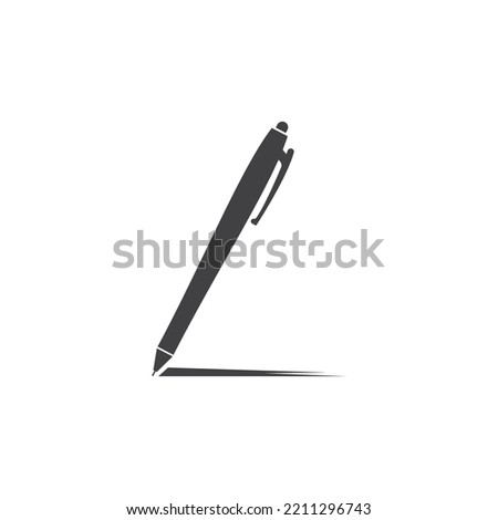 pen logo vector simple icon illustration design