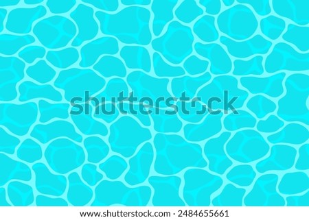 Background vector of water surface, clear blue water and light ripple texture. For artwork design about swimming pool, sea or summer concept.