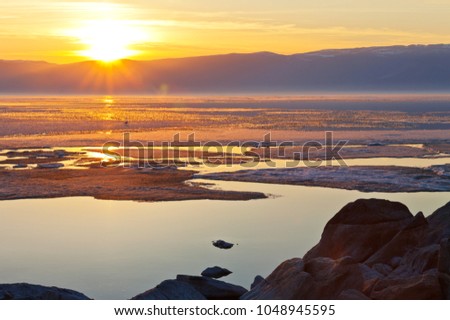 Similar – Image, Stock Photo Even more ice floes on the Hohenzollern Canal