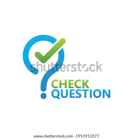 Check question logo template design