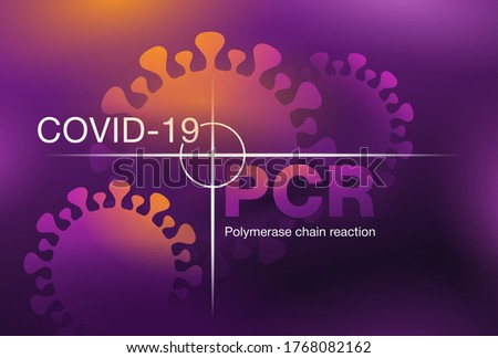 PCR testing poster - polymerase chain reaction - disease prevention and fight against coronavirus pandemic - vector banner