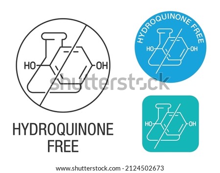 Hydroquinone Free stamp - no carcinogenic and allergic compound in skincare products