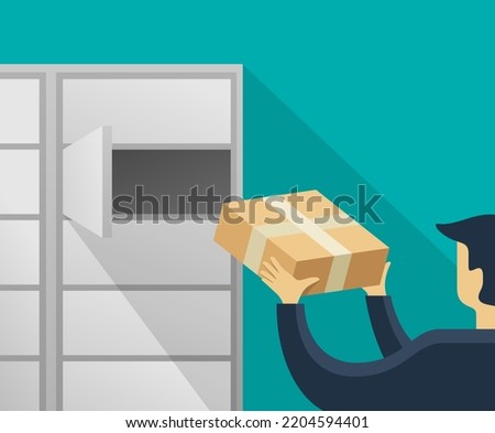 Receiving an order or parcel with Automated locker - modern method of delivery