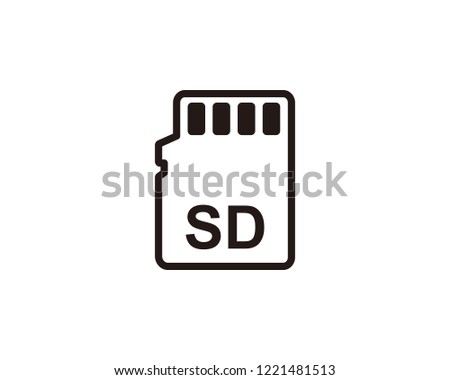 Micro SD icon sign symbol