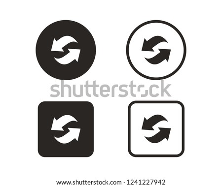 Reverse arrow, refresh, reload icon sign symbol