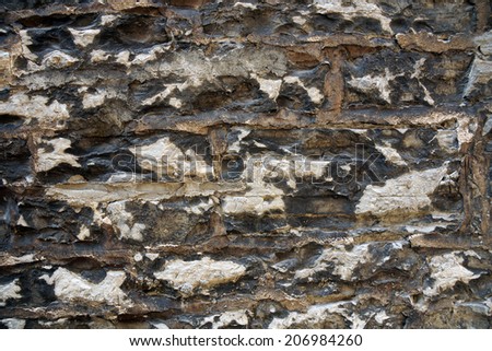 Very old stone house foundation, great textured background