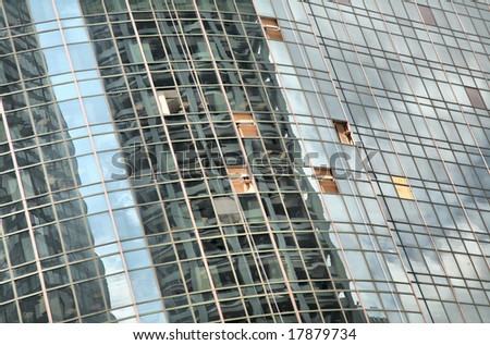 Hurricane Ike Blasted Skyscraper Windows in Houston(Release Information: Editorial Use Only. Use of this image in advertising or for promotional purposes is prohibited.)