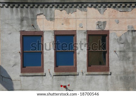 Three Decrepit Windows(Release Information: Editorial Use Only. Use of this image in advertising or for promotional purposes is prohibited.)