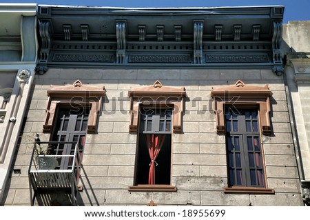 3 windows on a tenement(Release Information: Editorial Use Only. Use of this image in advertising or for promotional purposes is prohibited.)