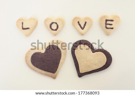 Handmade heart cookies