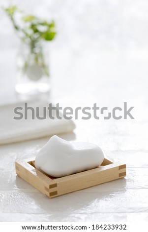 An image of soap and lather