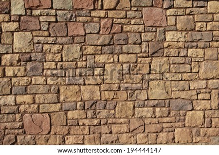 Wall of the building that was organized in stone
