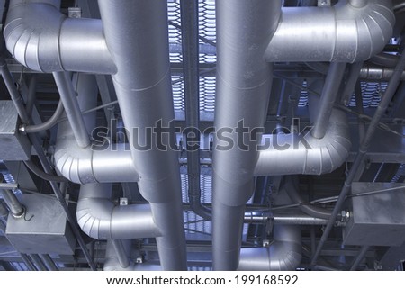 Air Conditioning Duct In The Building Rooftop