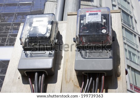 Power Consumption Meter At The Construction Site