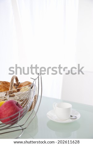 Coffee And Fruit On The Table