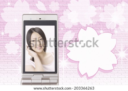 Woman Smiling Reflected In Mobile Screen